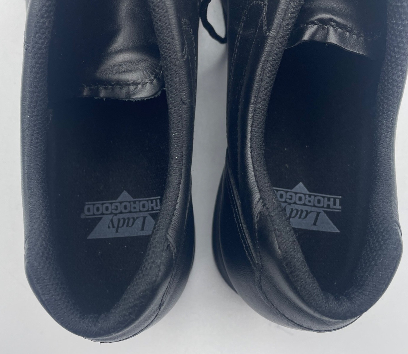 Lady Thorogood Shoes Black leather Sz 10 M lace up comfort work oxford 534-6501