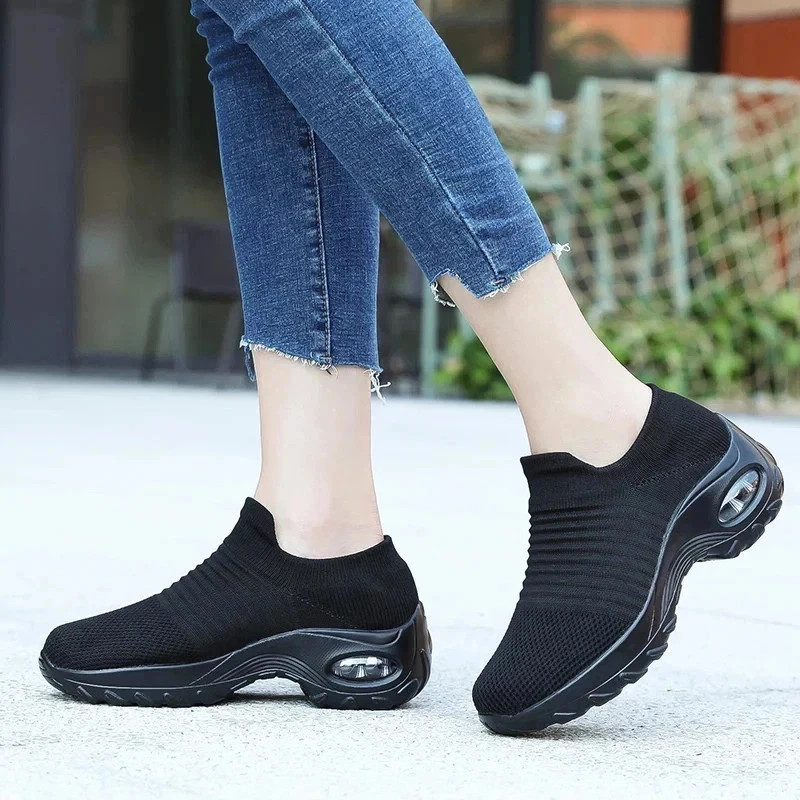 Women Orthopedic Walking Shoes Slip On Arch Support Comfort Sneakers Breathable