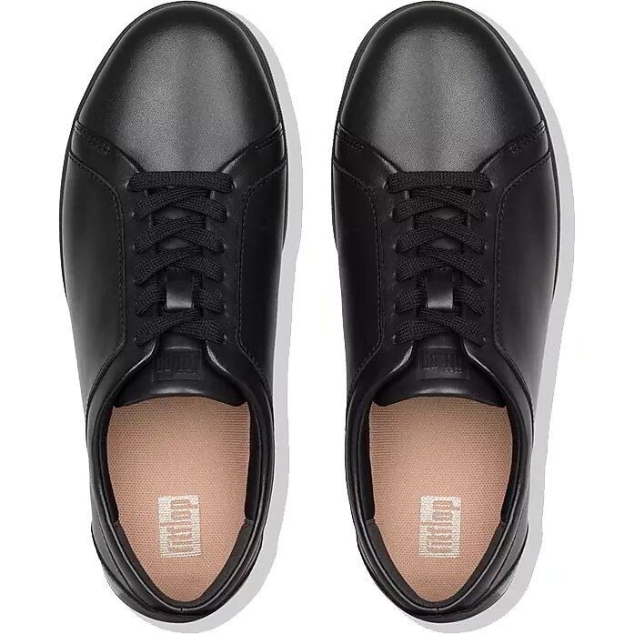 Fitflop Women’s Leather Sneaker Rally Comfort Shoes R29-090 All Black