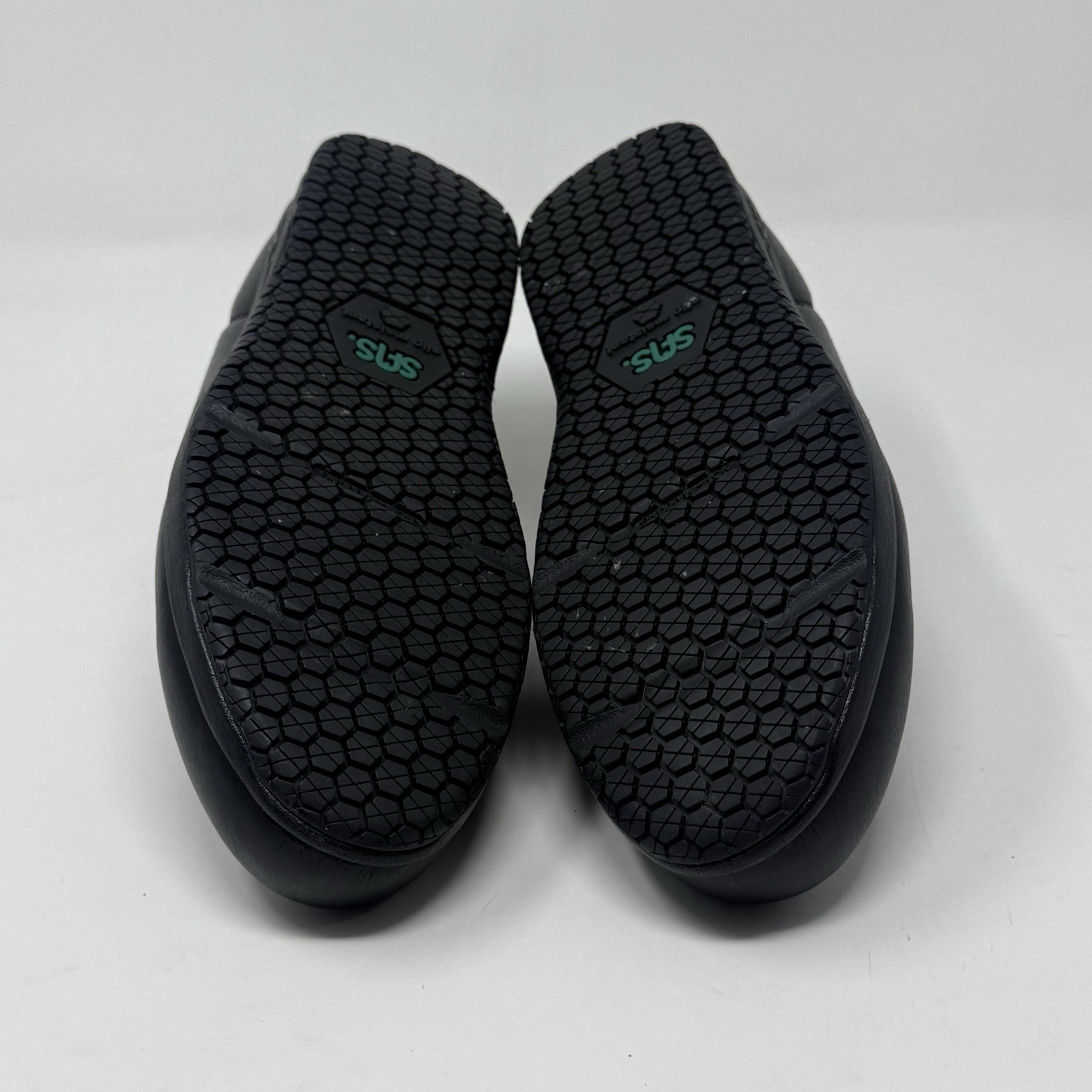 SAS Liberty Shoes Womens 9.5 M Black Leather Slip Resistant Comfort Work Sneaker