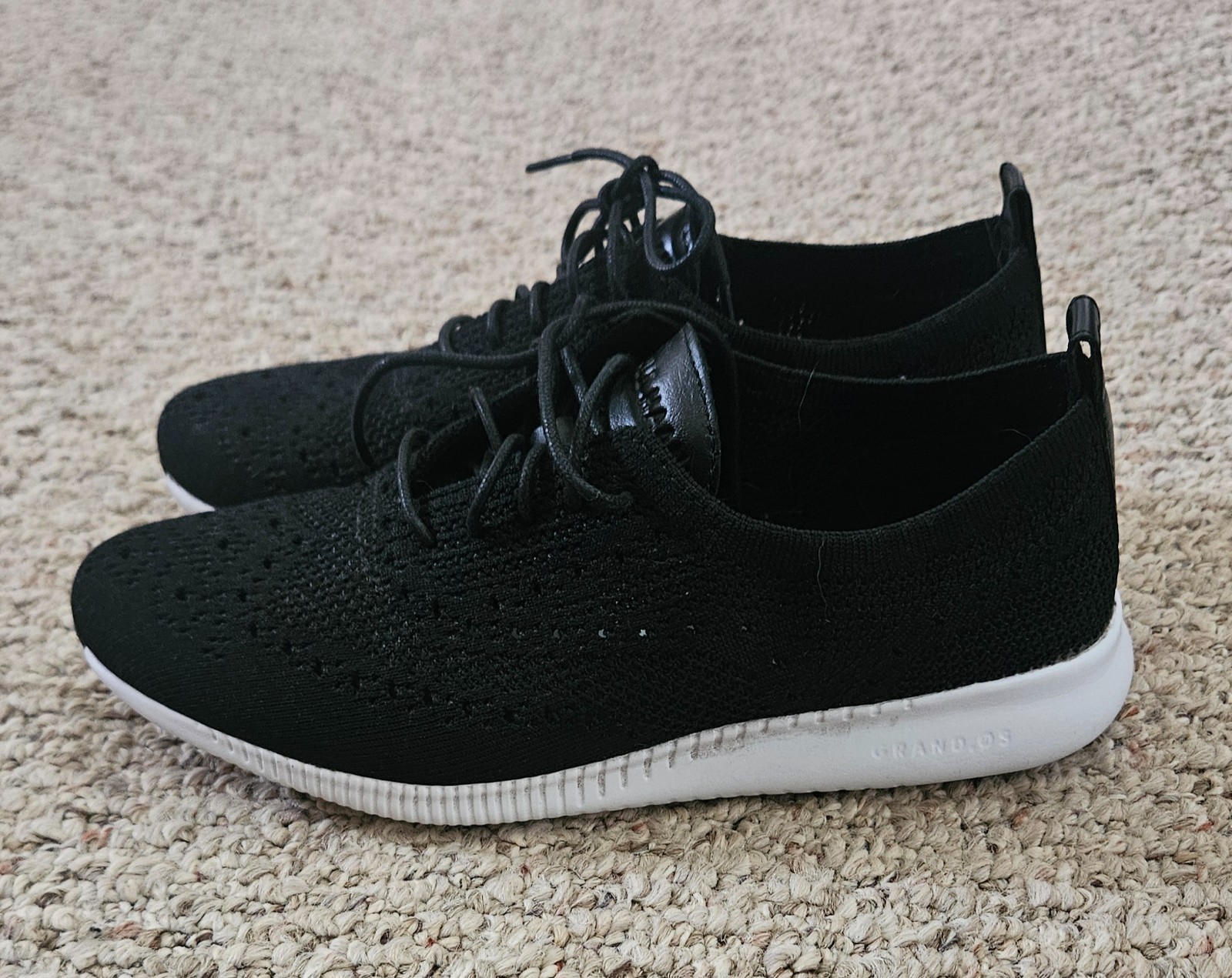 Cole Haan 2.Zerogrand Stitchlite Oxford Black Knit Sneaker Women 7.5B – W11511