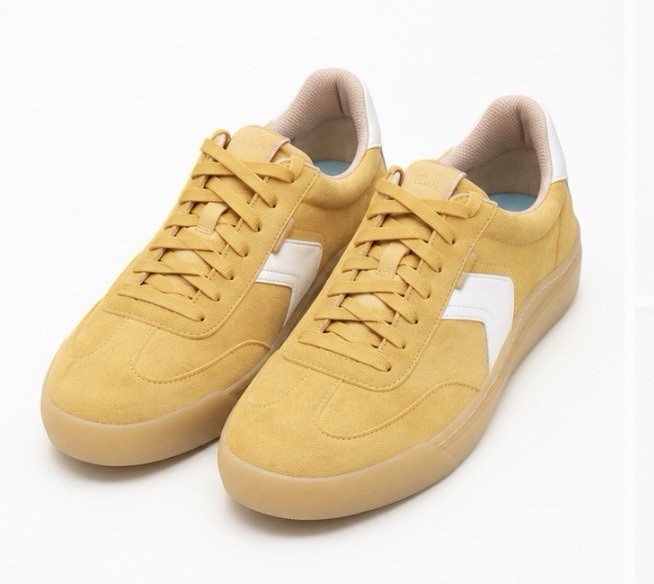 Dr. Scholl’s Offline Yellow White Leather Lace Up Sneakers Shoes Womens Size 11M