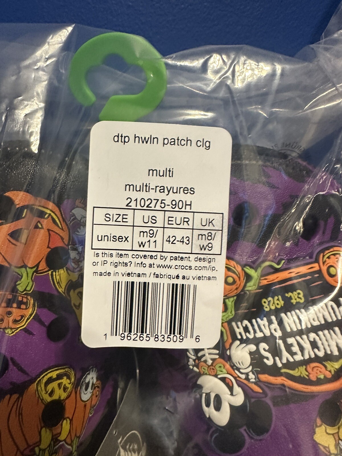 Disney Parks Halloween 2024 Mickey’s Pumpkin Patch Clogs Crocs Size M9 W11