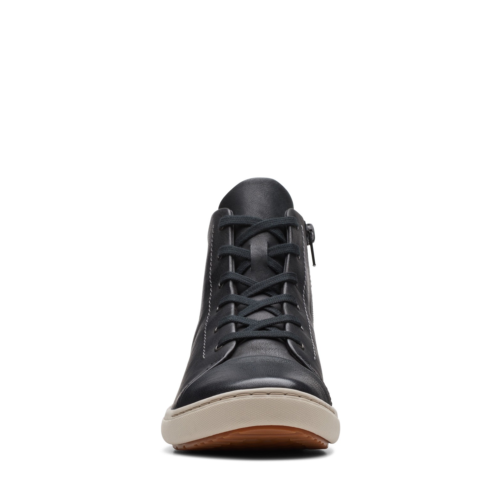 Clarks Nalle Vine 26174385 Womens Black Leather Lifestyle Sneakers Shoes