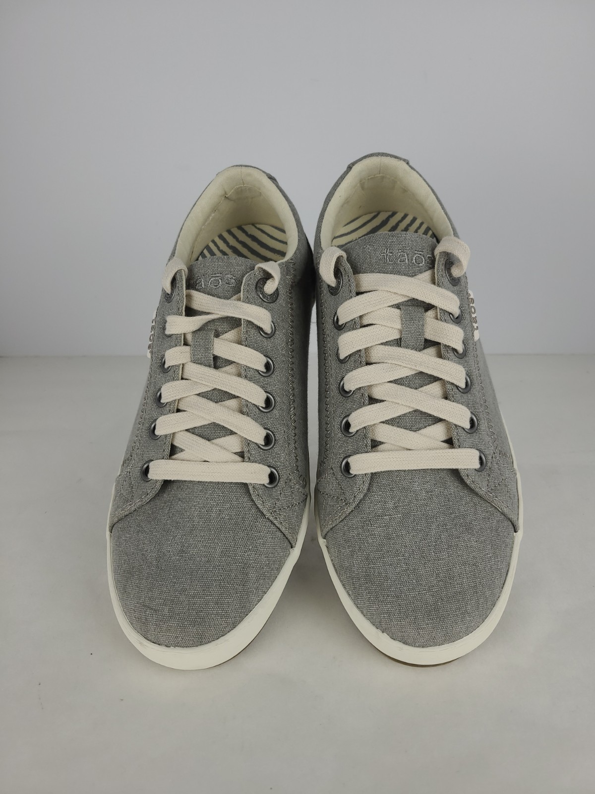 TAOS Women’s Star Lace Up Sneakers Size 7 Womens Grey Washed Canvas Low Top NWOB