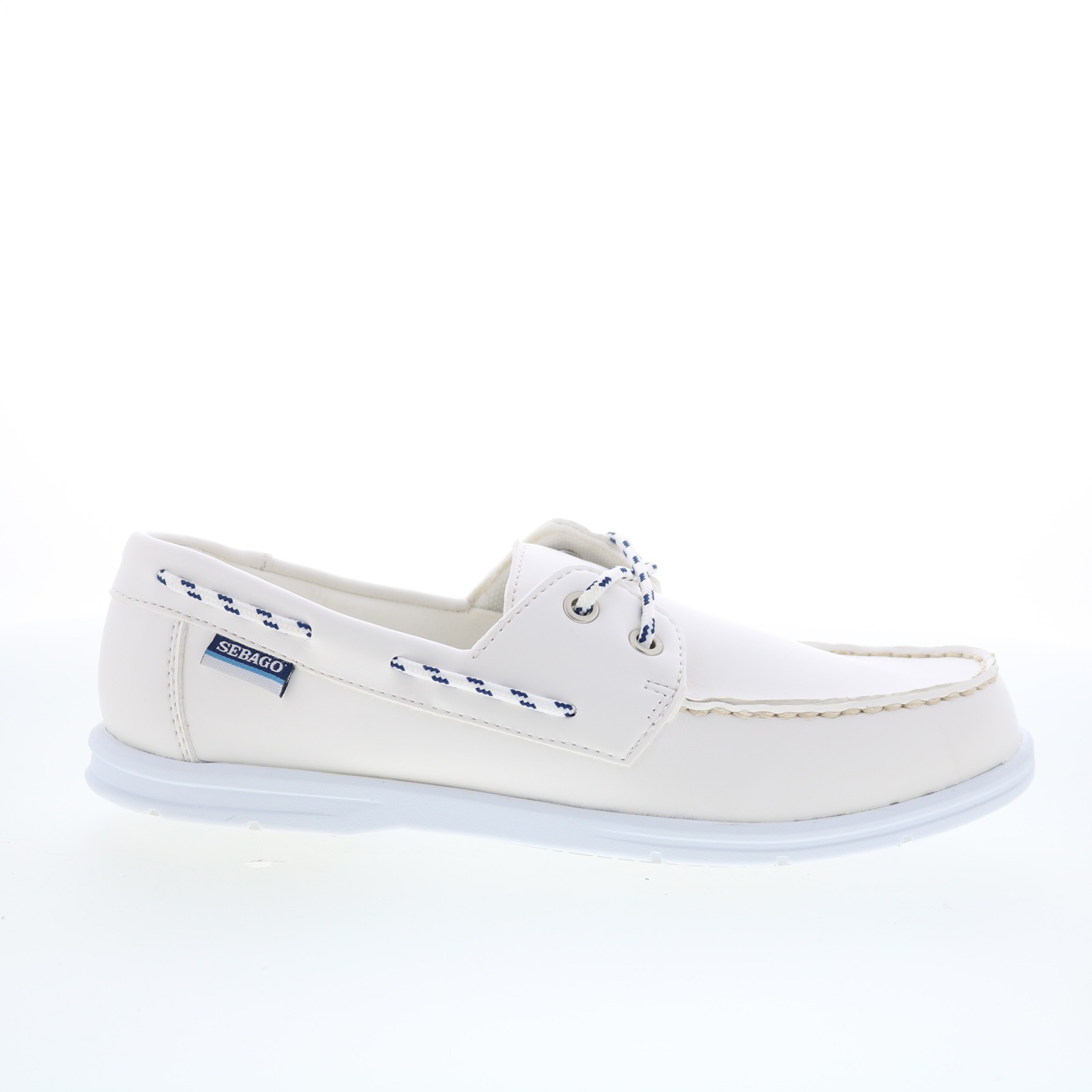 Sebago Jackman 72113LW-911 Womens White Loafers & Slip Ons Boat Shoes