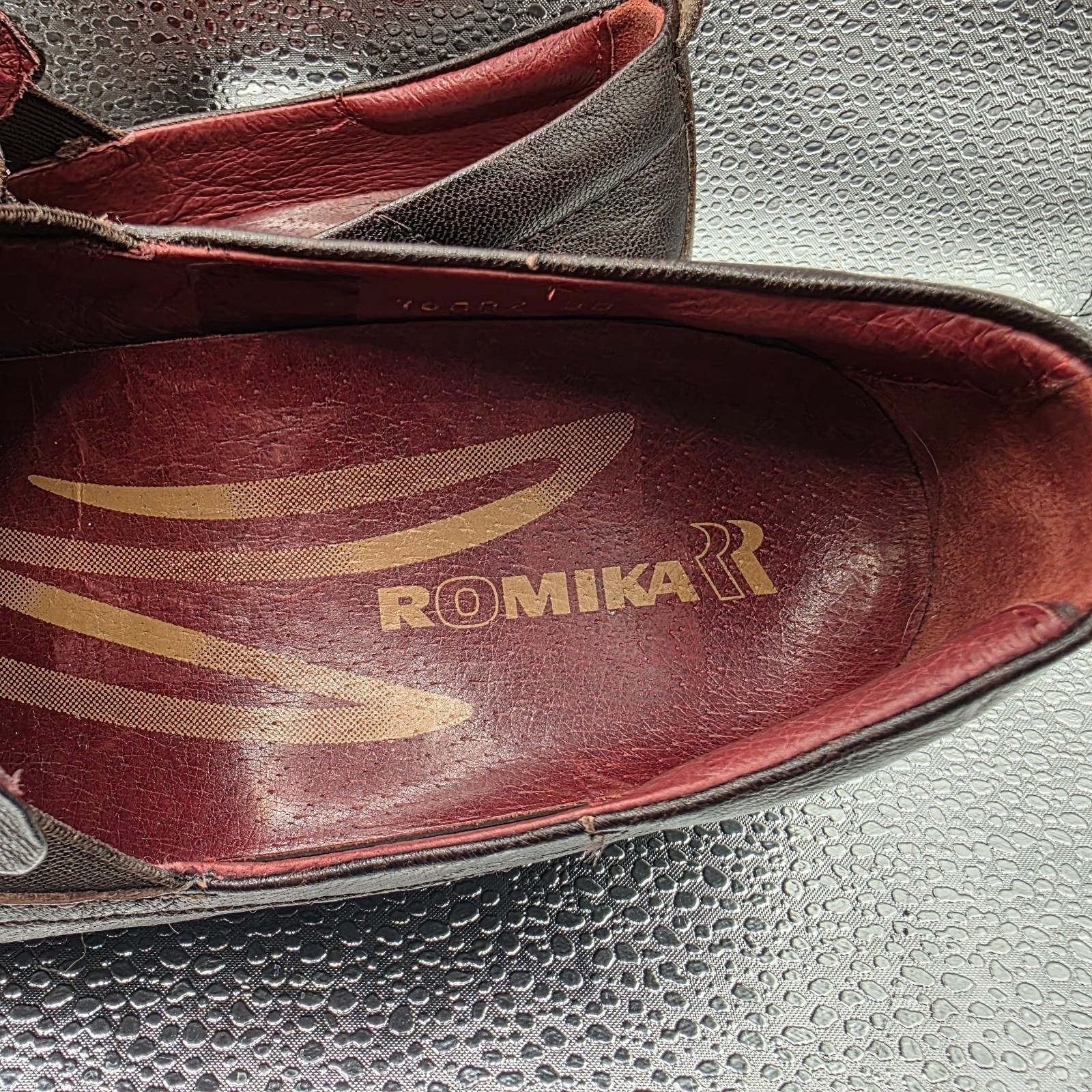 Romika Slip On Loafers 39 US 8.5 Women Cassie Leather Comfort Shoes Brown
