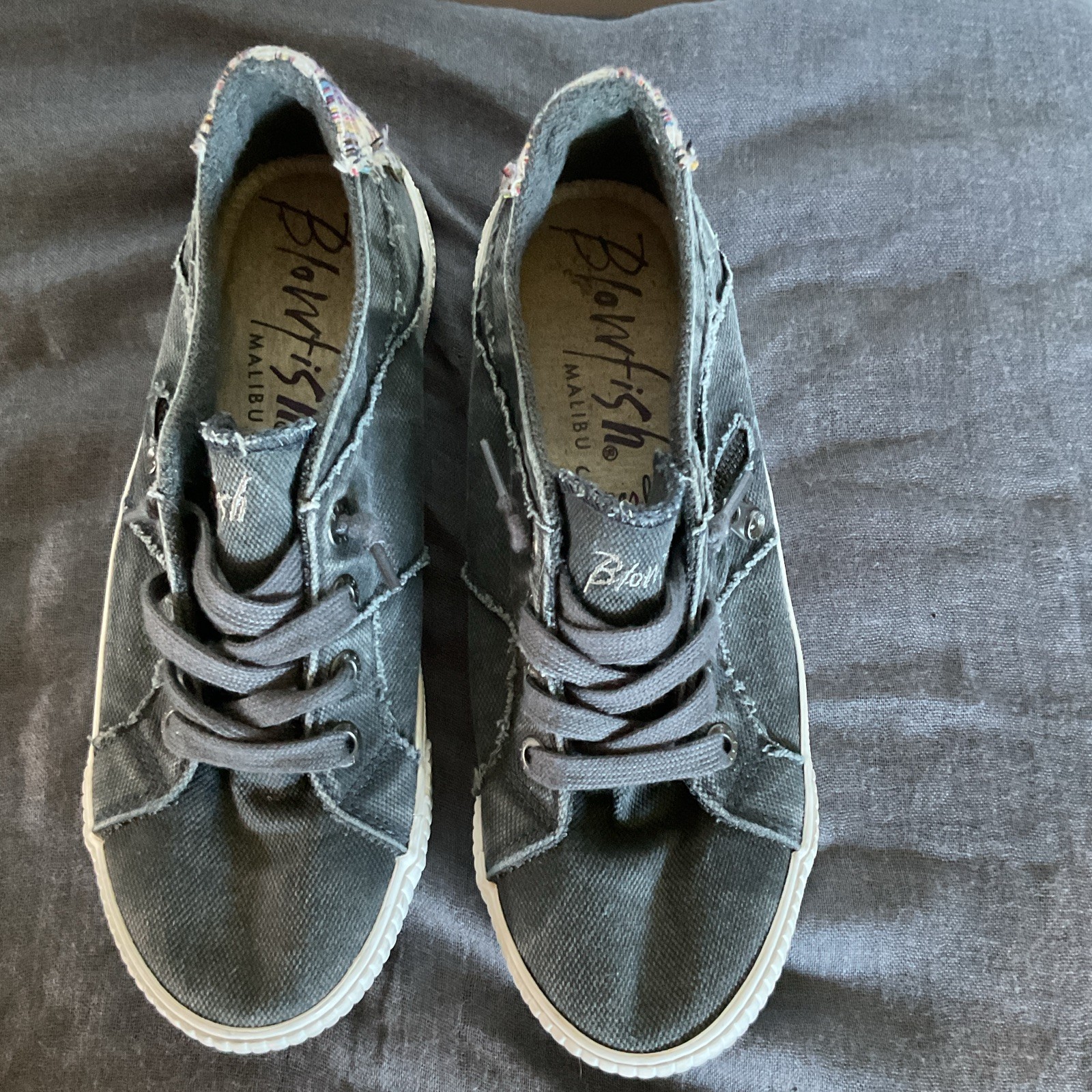 Blowfish Malibu Women’s Gray Low Top Lace-Up Solid Casual Sneaker 9