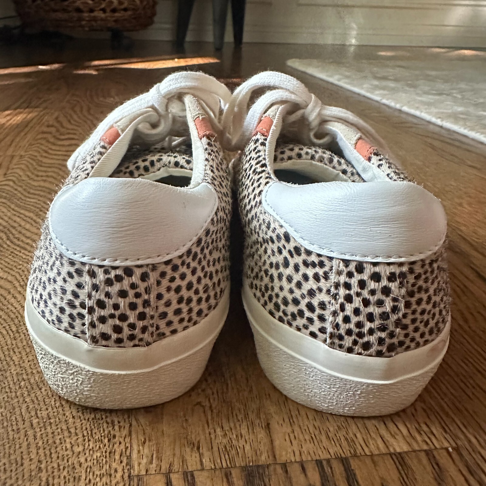 Madewell Sidewalk Shoes Low-Top Sneakers Spotted Calf Hair Leopard Womens 6