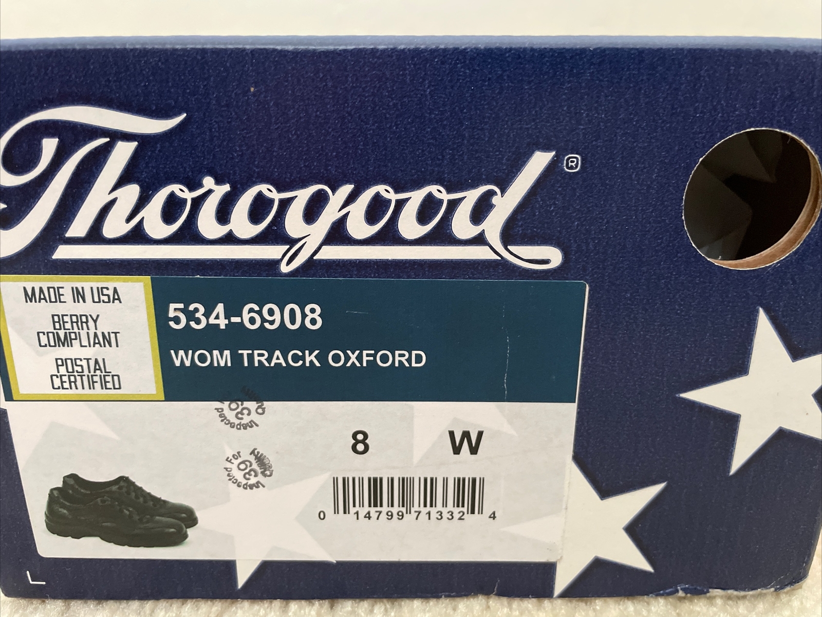 New Thorogood Women Track Oxford Shoes 8 W (wide) 534-6908