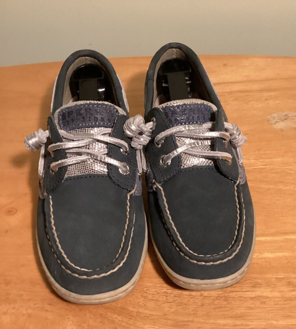 Sperry Women’s Top-Sider Blue Koifish Textured Stripe Slip On Boat Shoe Size 5M