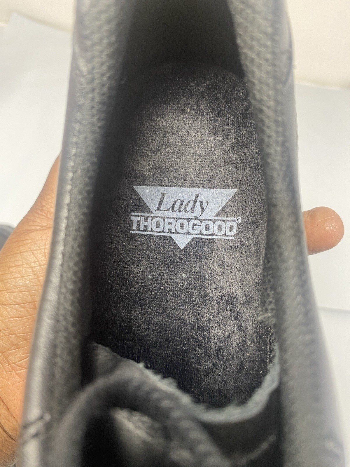Lady Thorogood Women’s Black Leather Work Shoes 534-6333 Made in USA Size 9.5