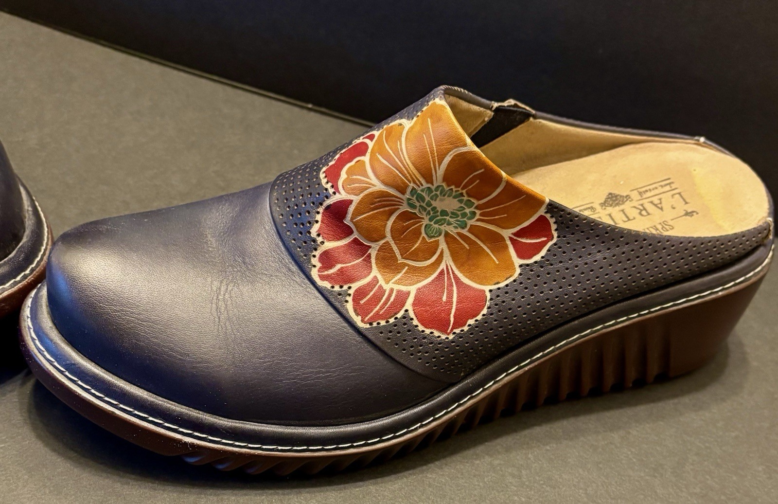 Spring Step L’Artiste Women’s Foresee Navy US 9.5/10 EU 41 New Wearable Art Boho