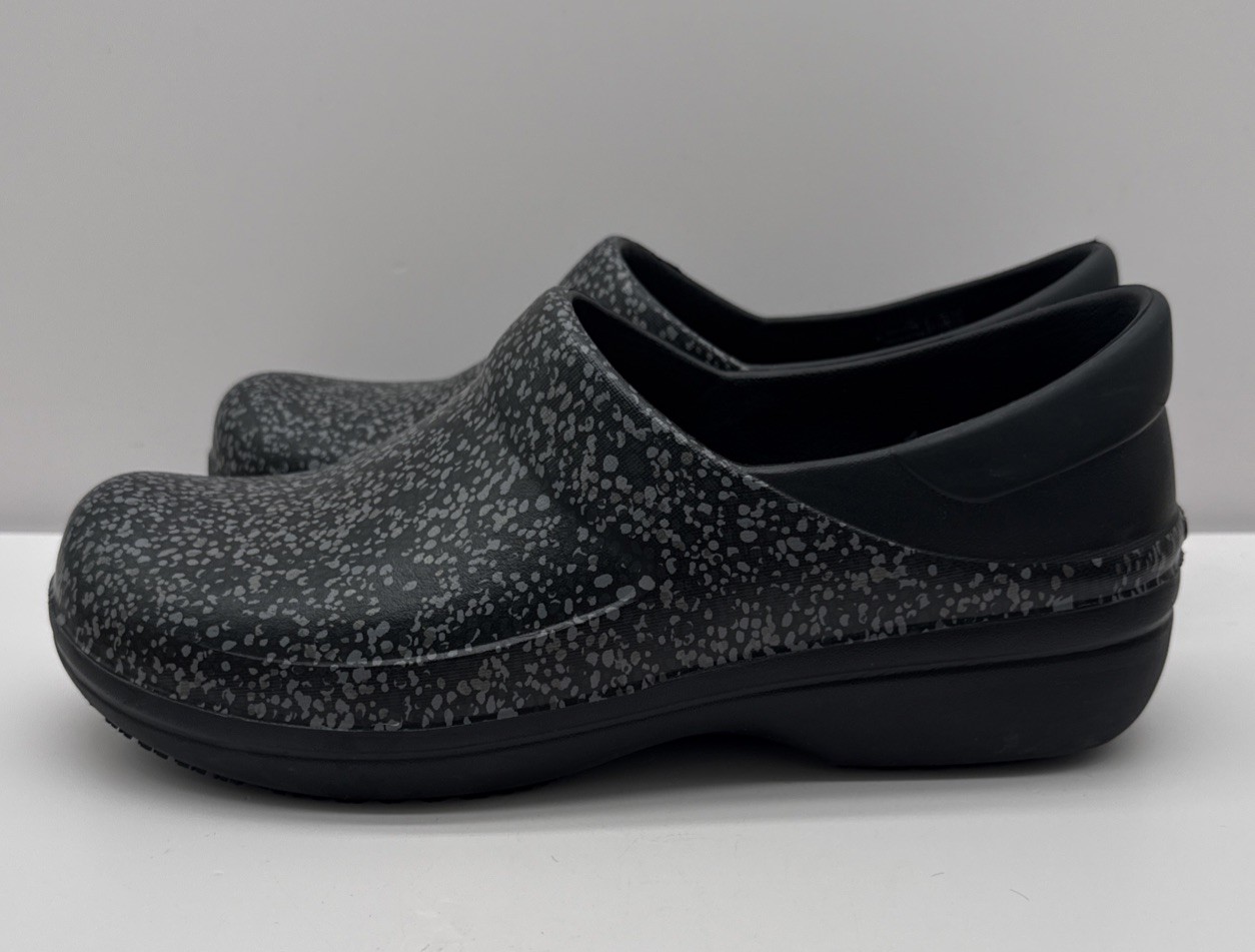 Crocs Dual Comfort Slip-On Spotted Clog Shoes Womens Sz 10