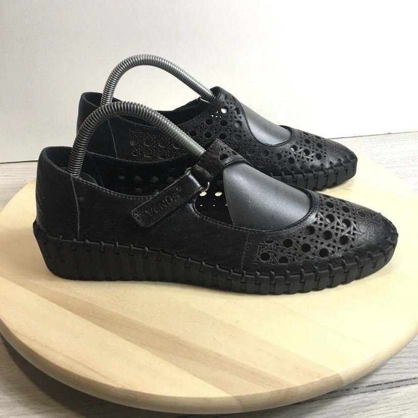 Venus Womens EU 40 Black Mary Jane Strap Shoes 9.5