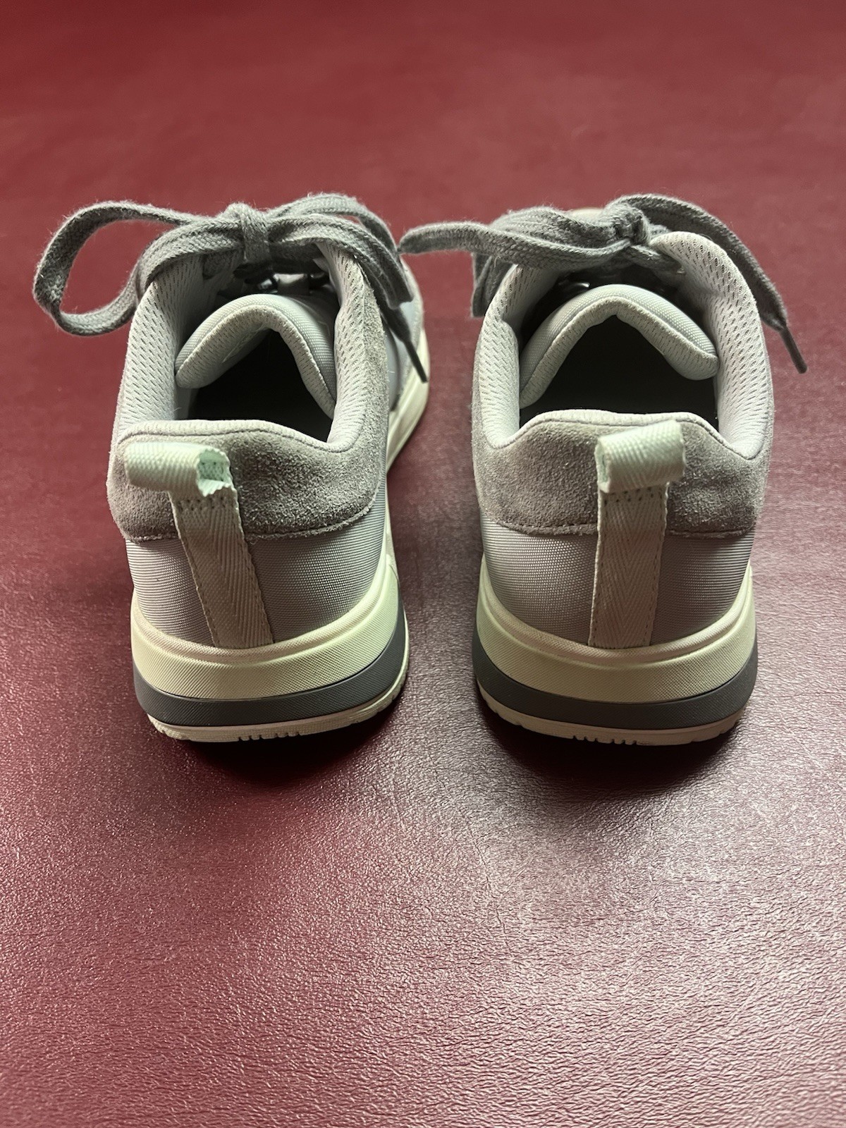 Vionic Breilyn Gray Vapor Nylon/Suede Lace-up Sneakers, Arch Support, Size 6