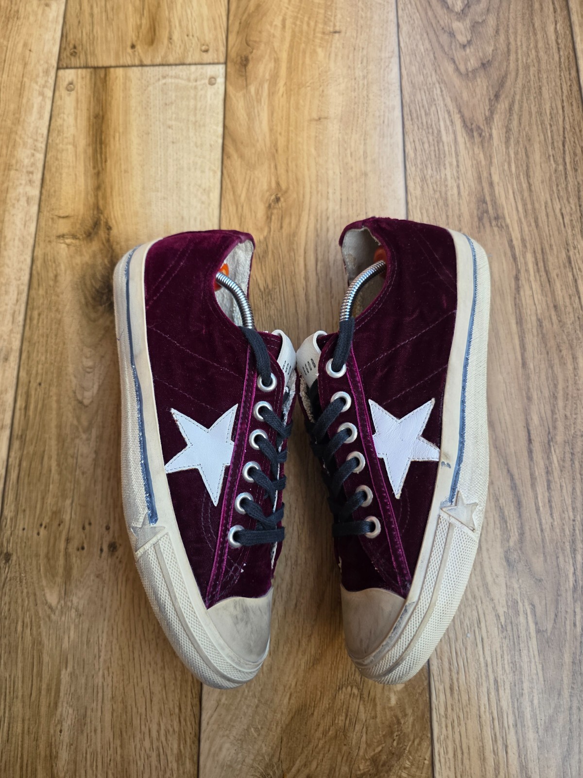 GOLDEN GOOSE VSTAR 2 DELUXE BRAND BURGUNDY SIZE 40 EU, 9.5 US, 7.5 UK