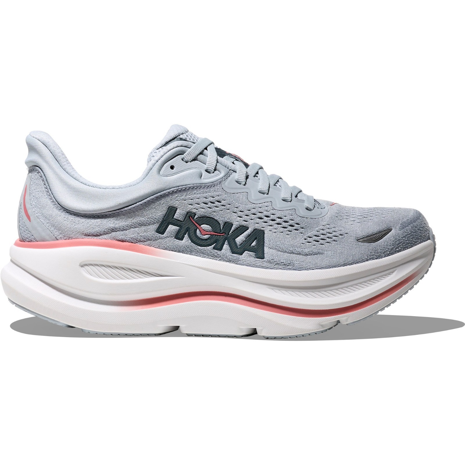 HOKA Bondi 9 Road-Running Shoes – Women’s, Color: Mineral Blue/Washed Blue, New