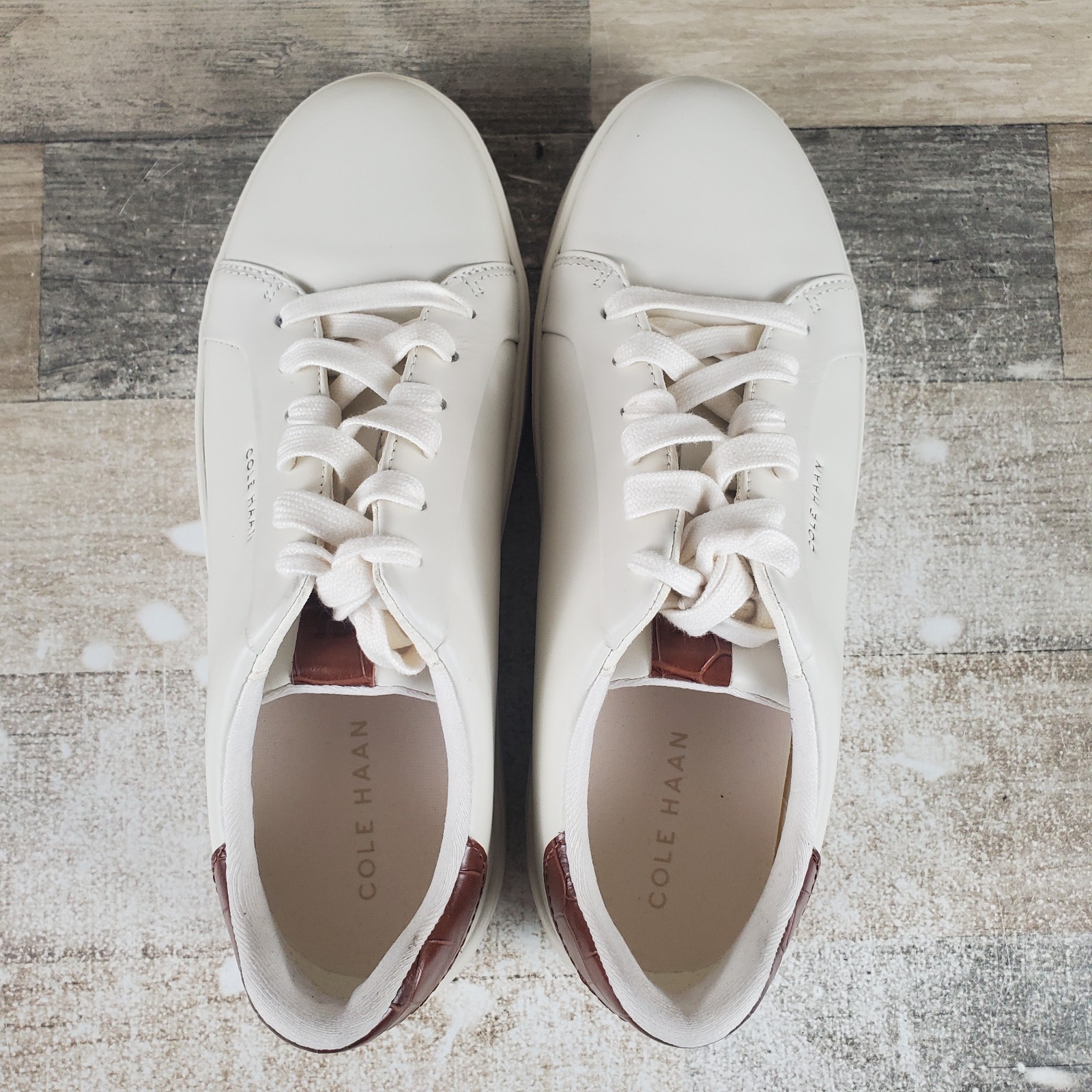 Cole Haan Grand Crosscourt Joy Womens Shoes Sz 8 B White Leather Slip On Sneaker