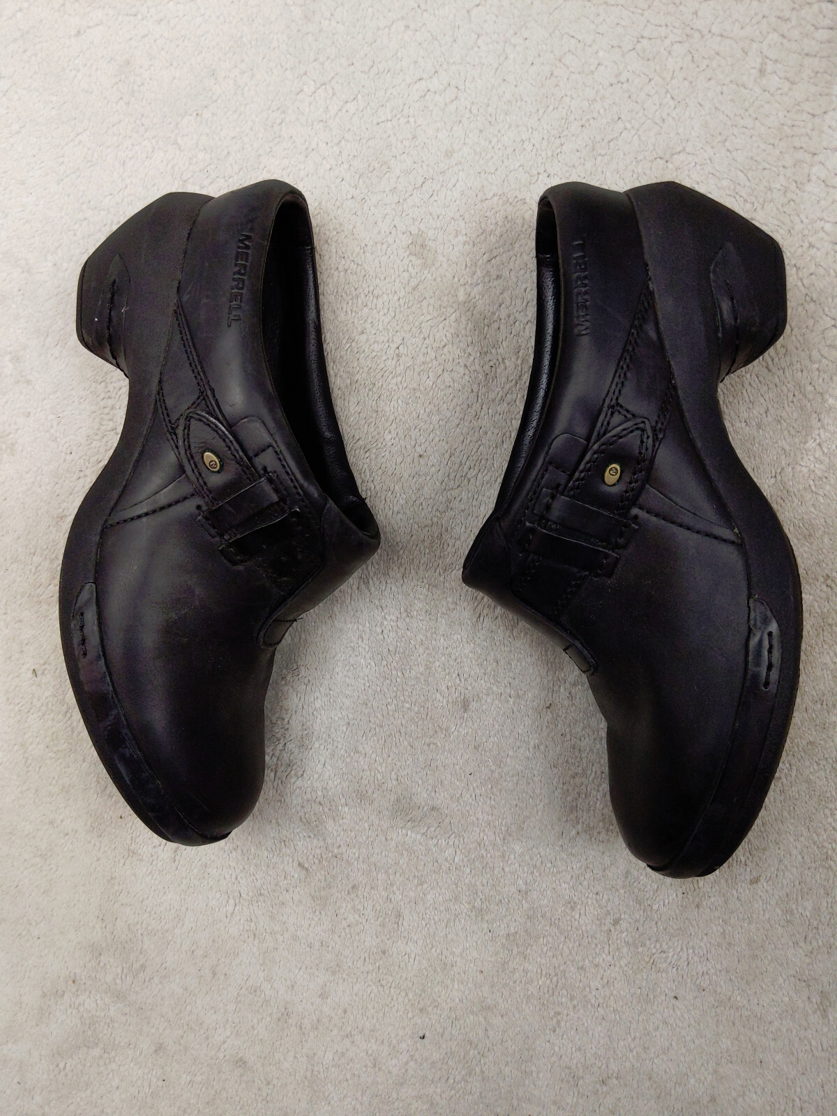 Merrell Luxe Plunge Womens 9 40 Black Leather Slip On J48514 Sport Clog shoe