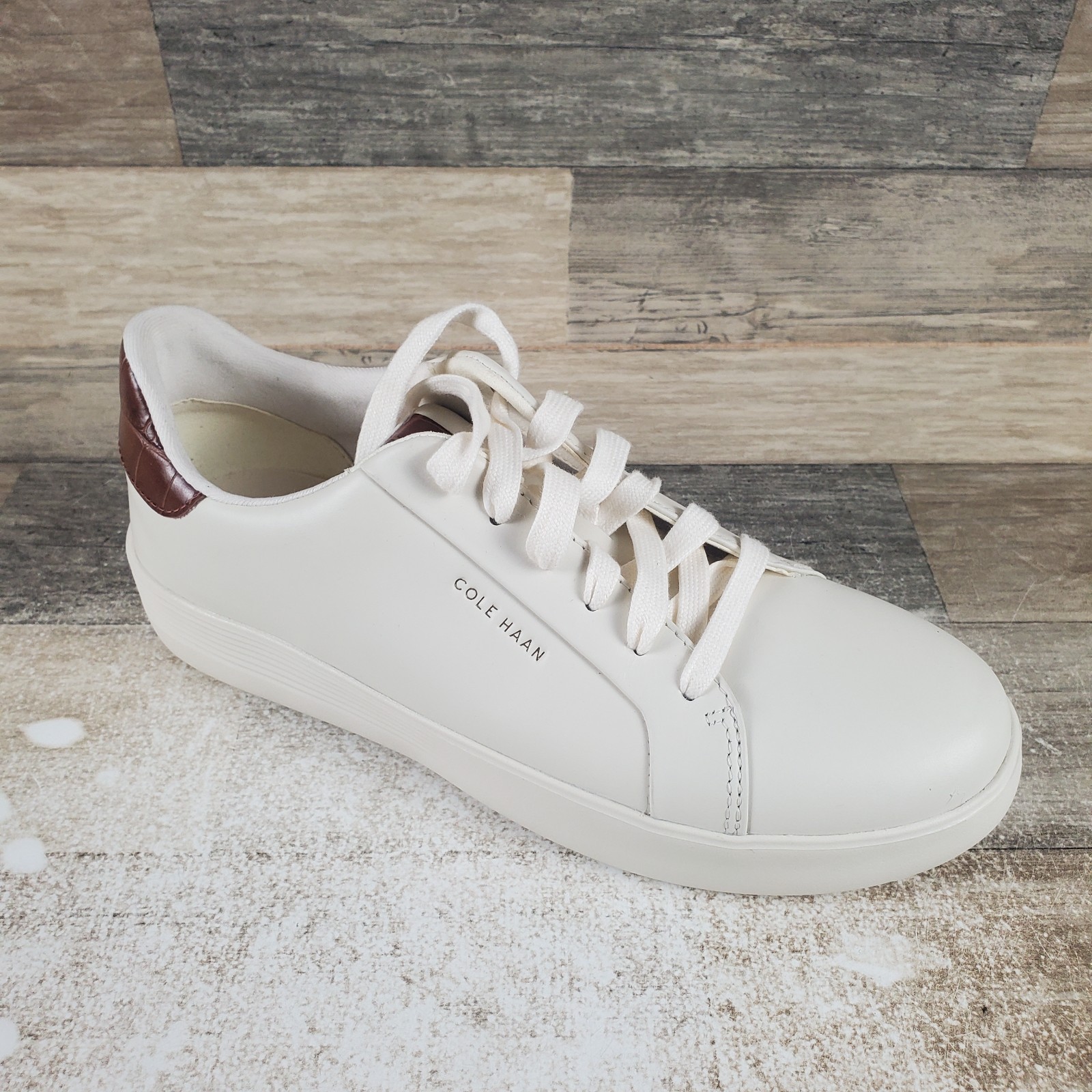 Cole Haan Grand Crosscourt Joy Womens Shoes Sz 8 B White Leather Slip On Sneaker