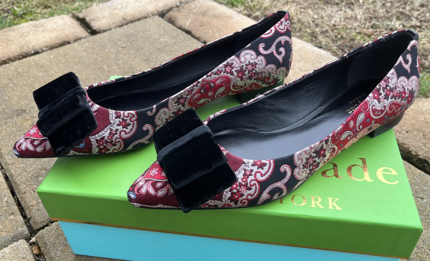 Kate Spade New York RUSSET MULTI Women’s Keana Flat Shoes, US 9M New W Box