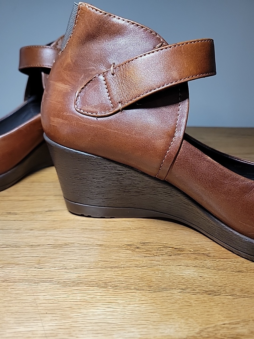 DANSKO Rebel Women’s Sz 41 Brown Leather Maryjane Wedge Comfort Shoes