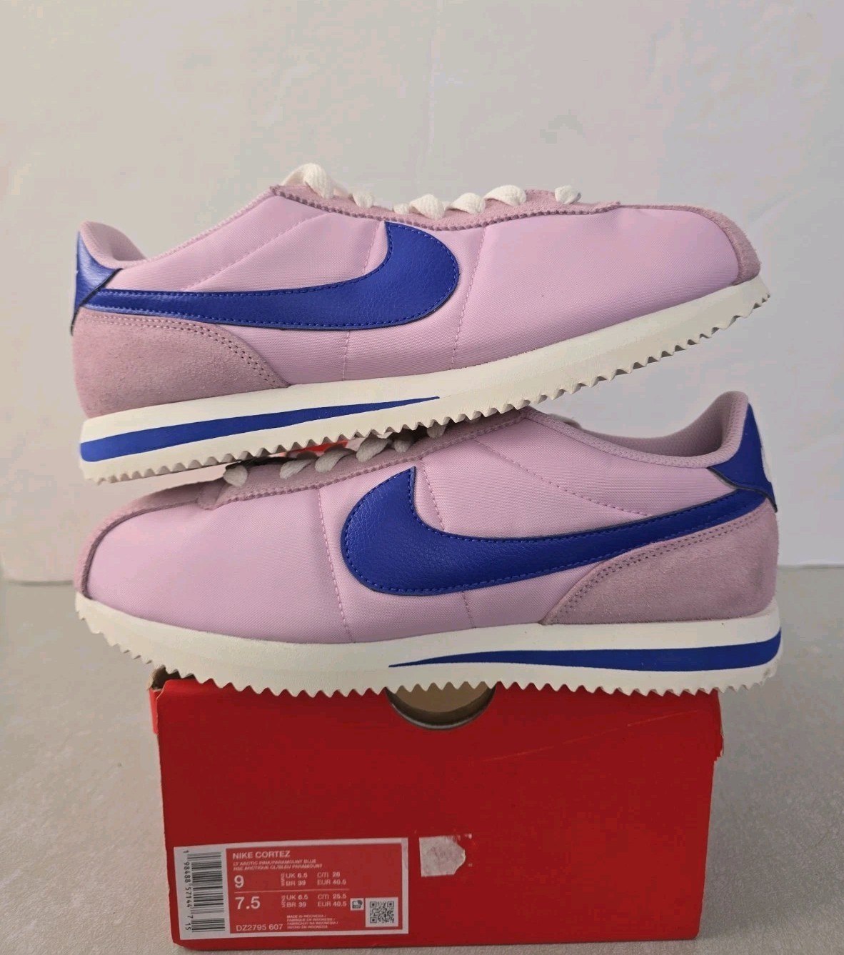 Nike Cortez Textile Women’s Shoes Size 9(Light Arctic Pink/Sail/Paramount Blue)