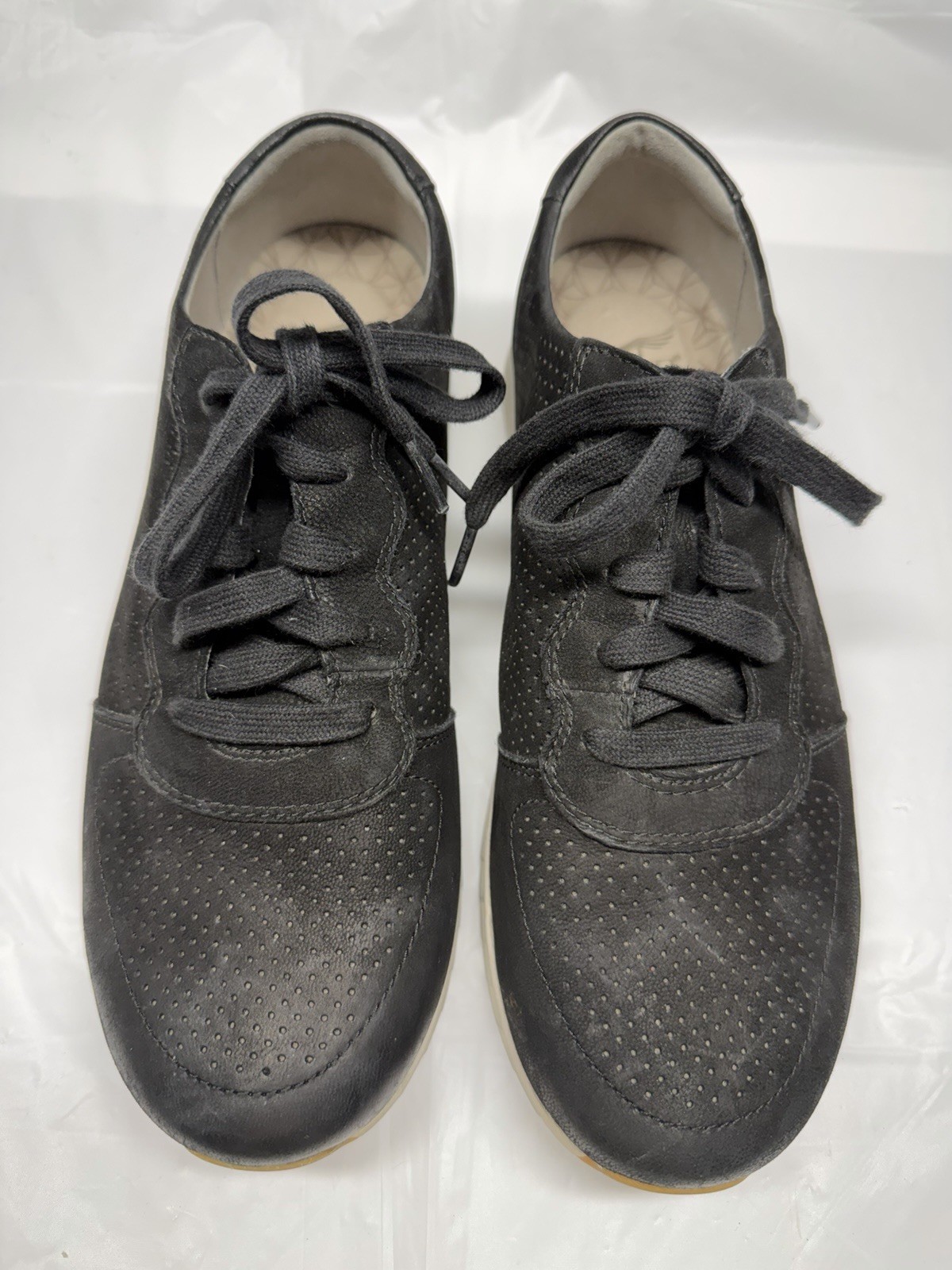Dansko Women’s Black Suede Leather Sneakers Lace Up Size 41 or 10.5/11