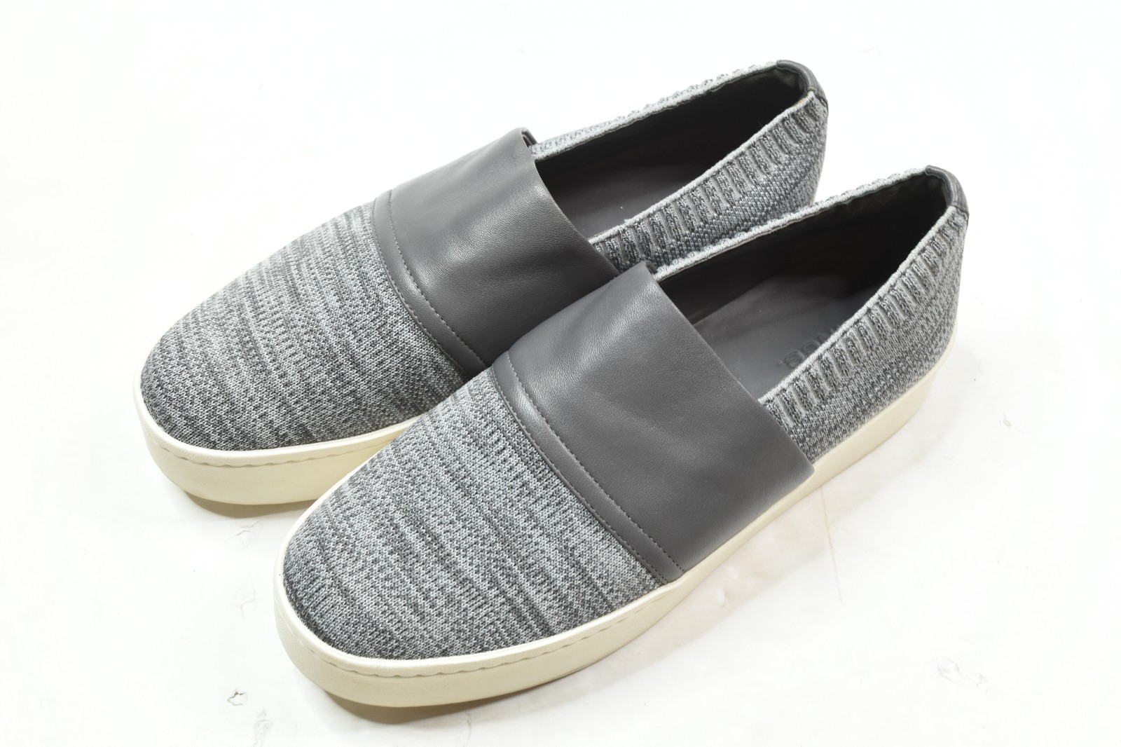 Vince Ward Knit Platform Slip-on Sneakers Womens 7.5 Gray Comfort Casual