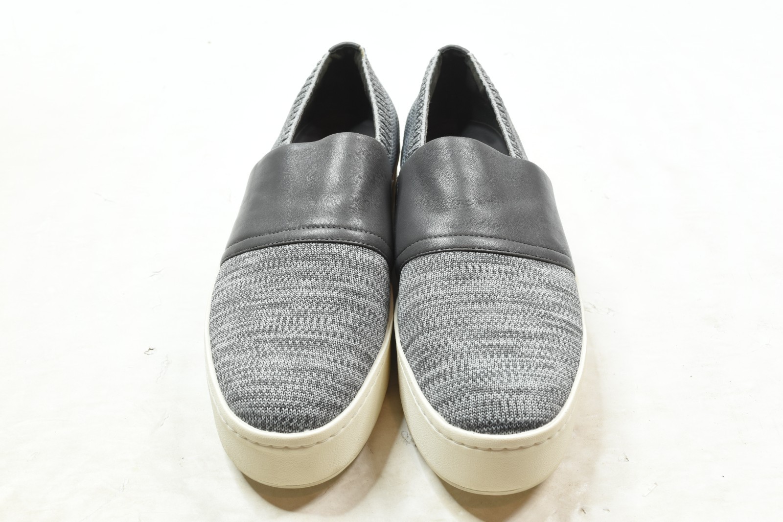 Vince Ward Knit Platform Slip-on Sneakers Womens 7.5 Gray Comfort Casual