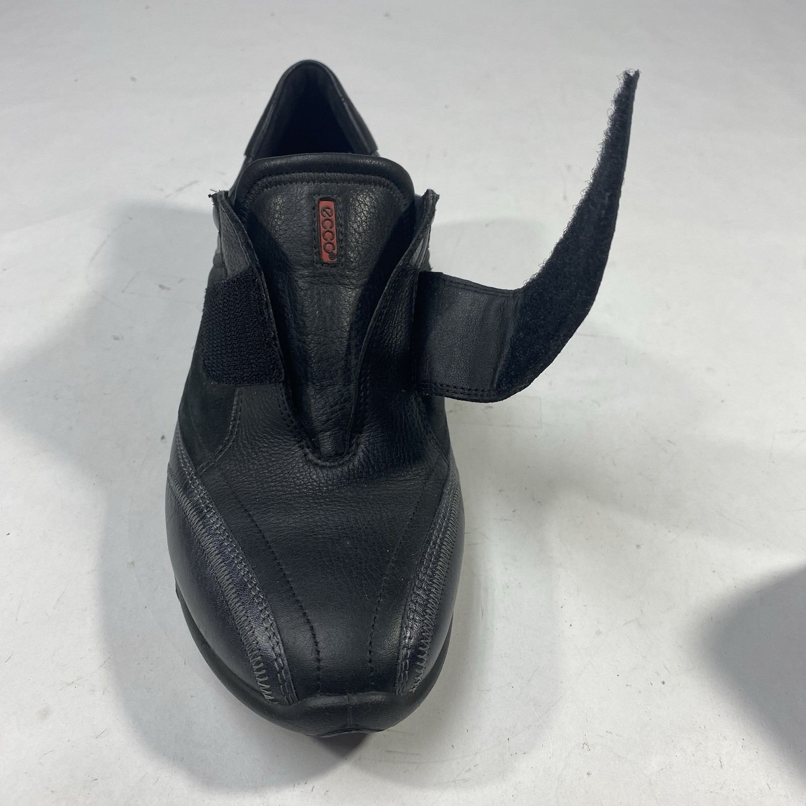 Ecco Shoes Women’s Sz 41 US 10.5 Monk Strap Loafer Black Leather Hook Loop 17523