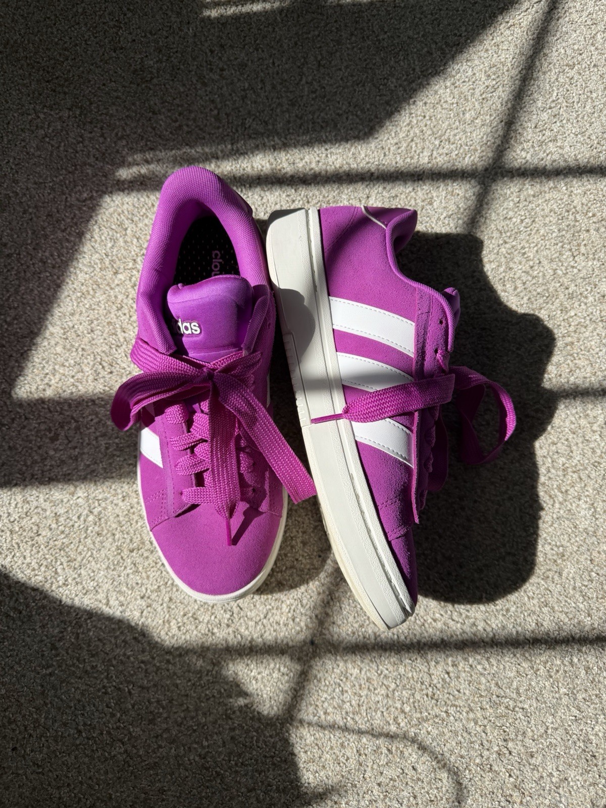 Violet Adidas Grand Court 00’s – Size 10 – Excellent Condition