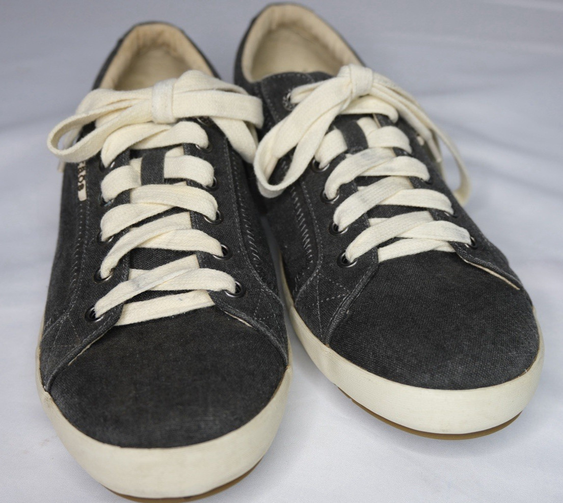 Taos Women’s Star Sneakers Size 10W Lace Up Comfort Shoes Charcoal Grey Wash