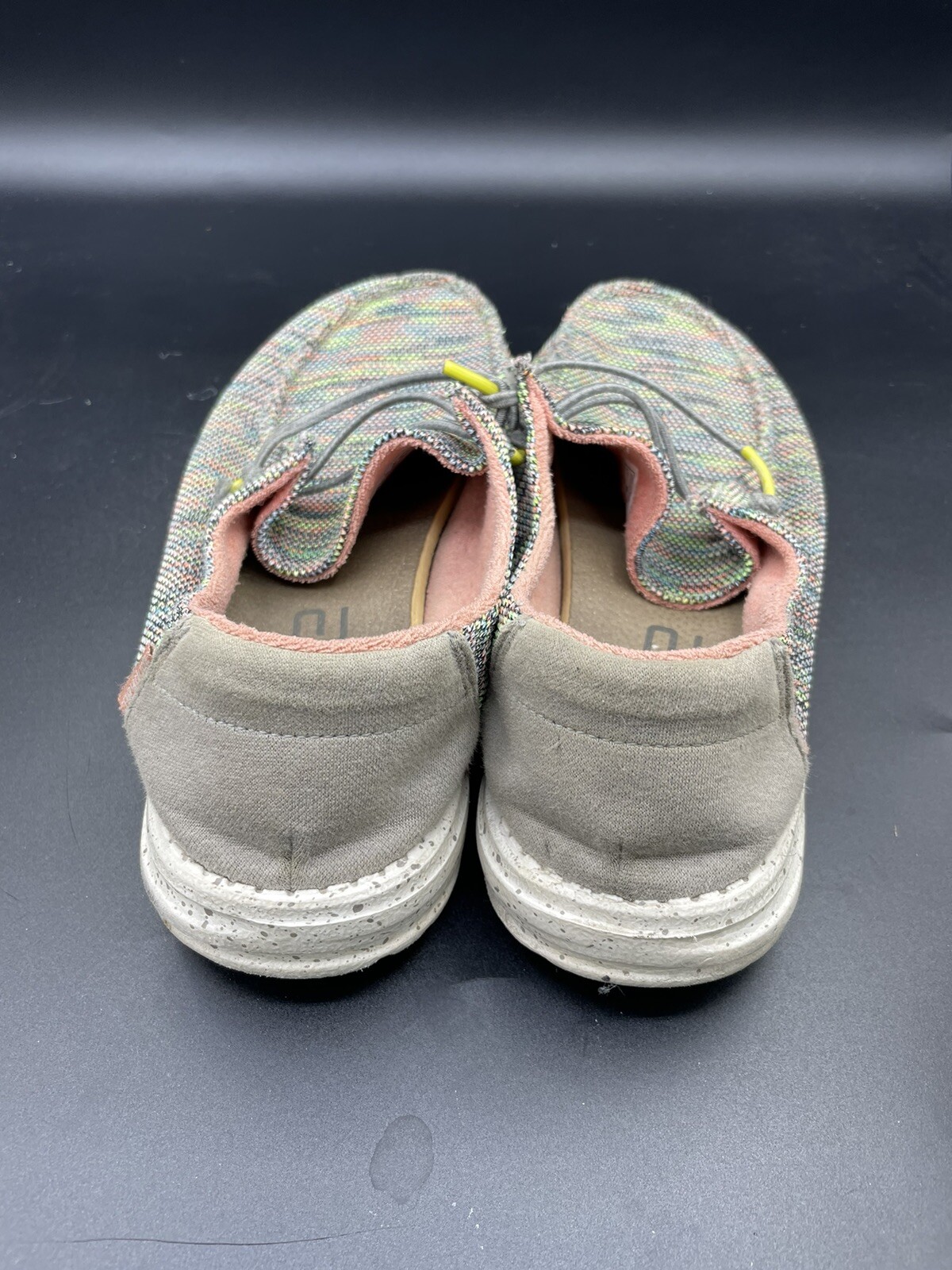 Hey Dude Wendy Sox Peacock Pink Shoes Flats Sneakers Fabric Casual Womens 8M