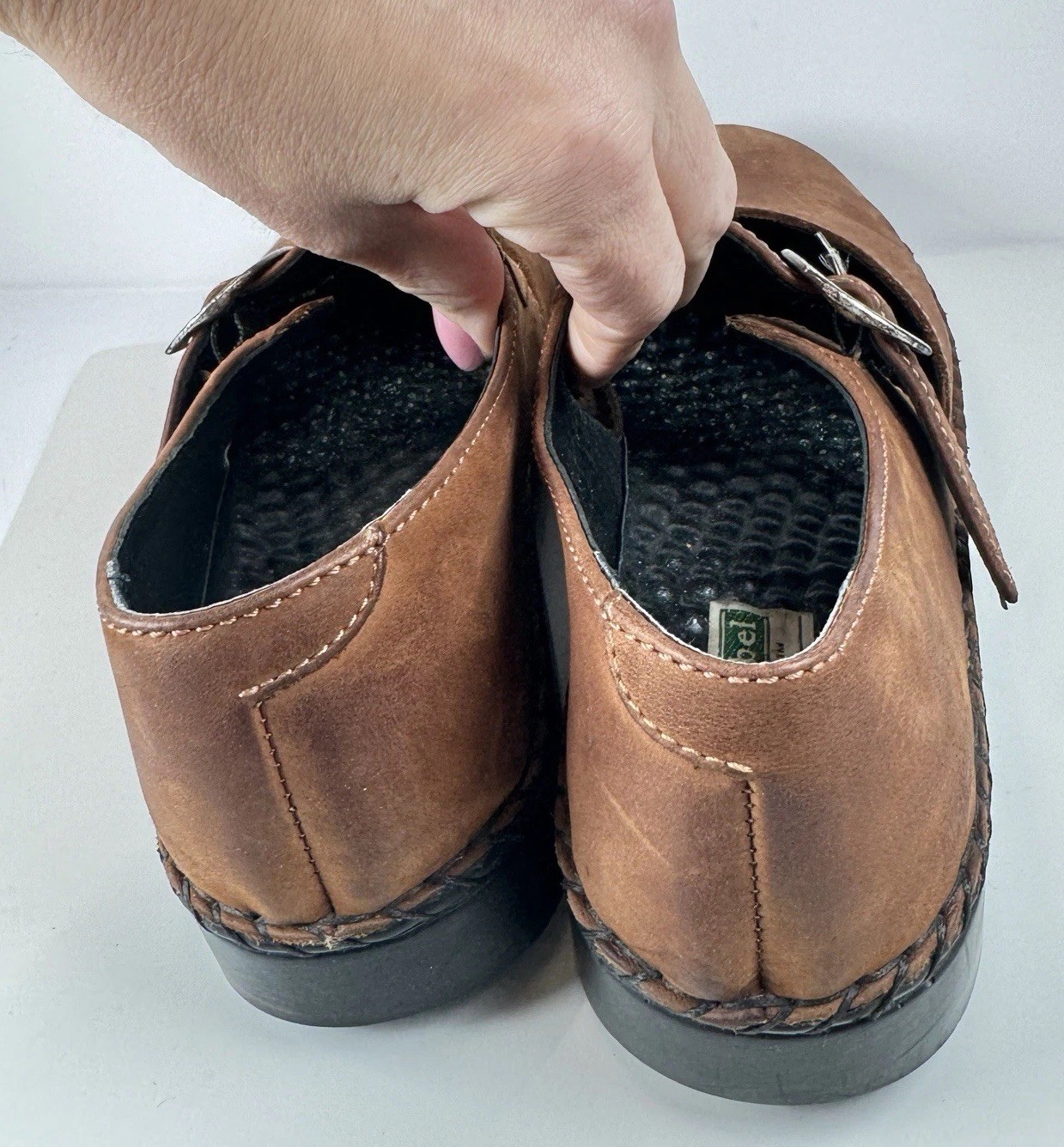 Josef Seibel Air Massage Mary Jane Ring-Buckle Shoes EU 40 US 9-9.5 Brown