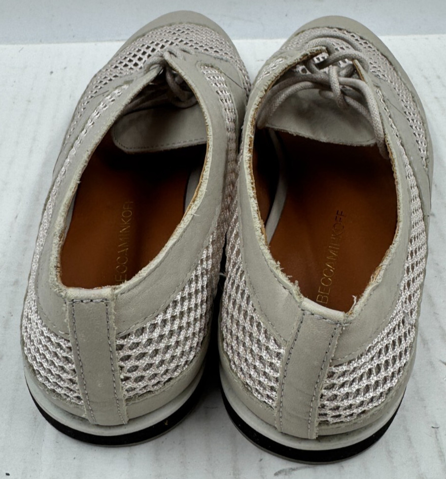 Rebbecca Minkoff Women’s Shoes Size 7 Gray Leather Perforated Flat Shoes