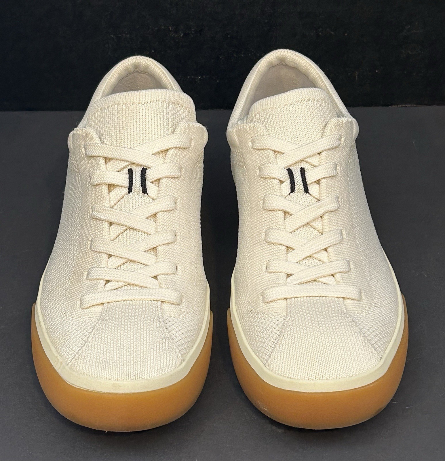 Rothy’s The Lace Up Sneaker ~ Women’s 7~ Blonde Knit Washable Comfort – NEW