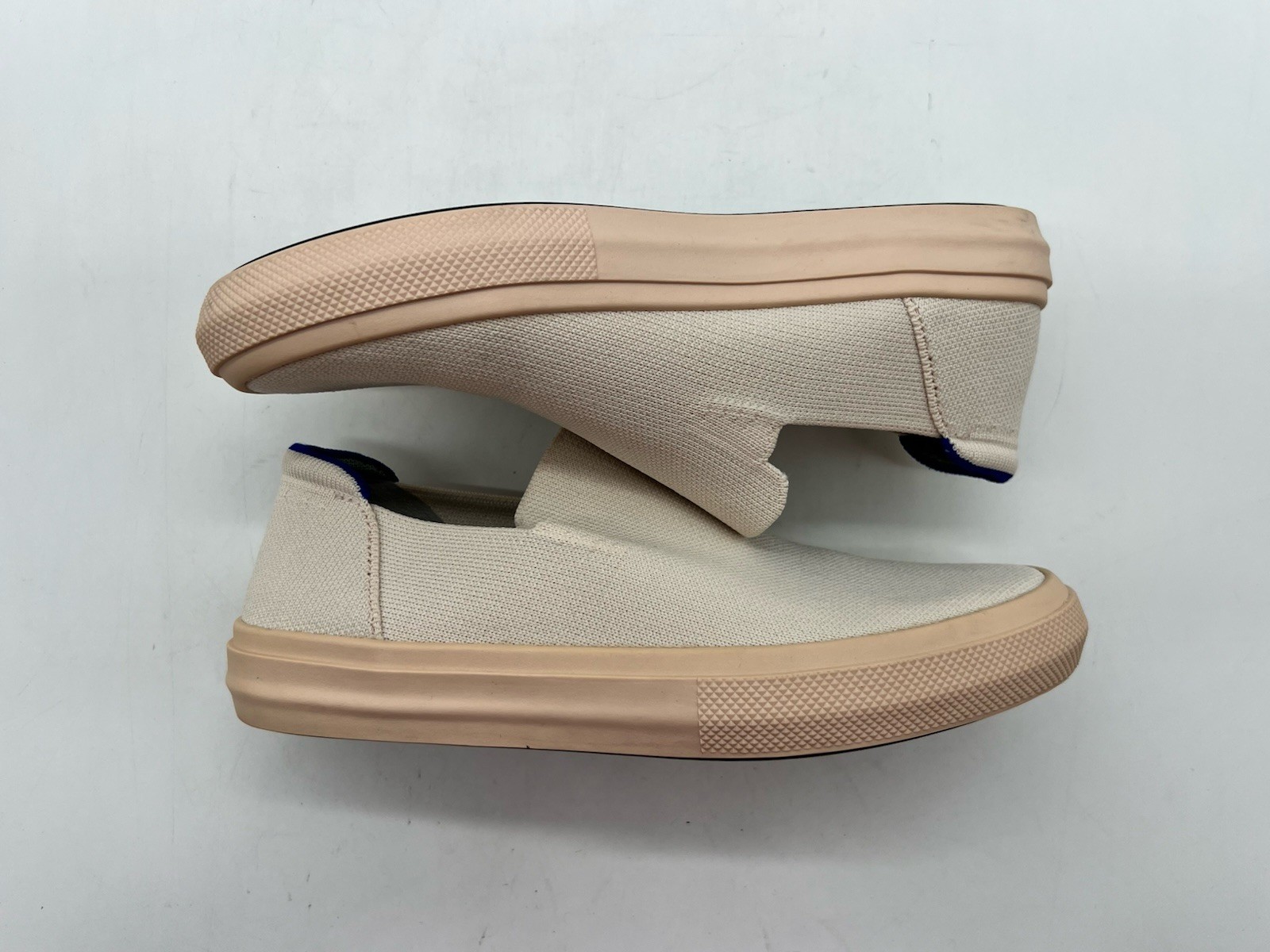 Rothy’s The City Women’s Size 8 Light Pink Textile Slip On Sneakers Shoes.