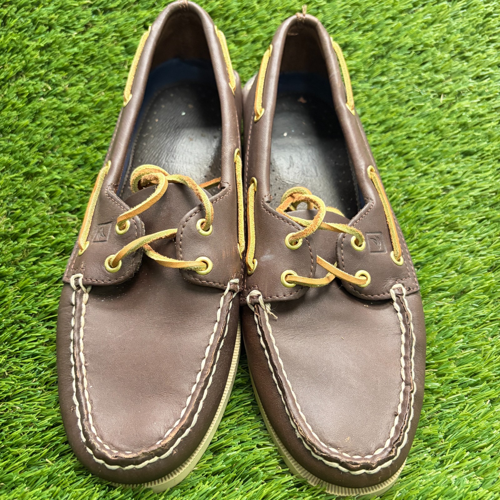 Sperry Authentic Original 2-Eye Womens Size 9 Brown Casual Leather Boat Shoes