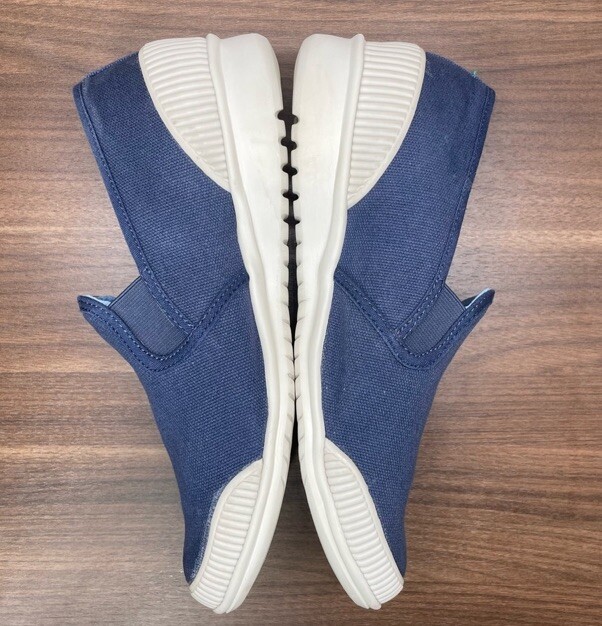 Cougar Shoes Slip On Canvas 10 Blue Snap Comfort Memory Cushion