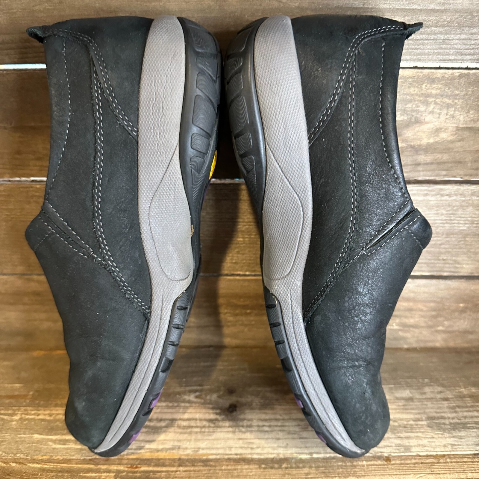 Womens Dansko Patti Black Leather Casual Comfort Vibram Shoes Clogs Size EU 36