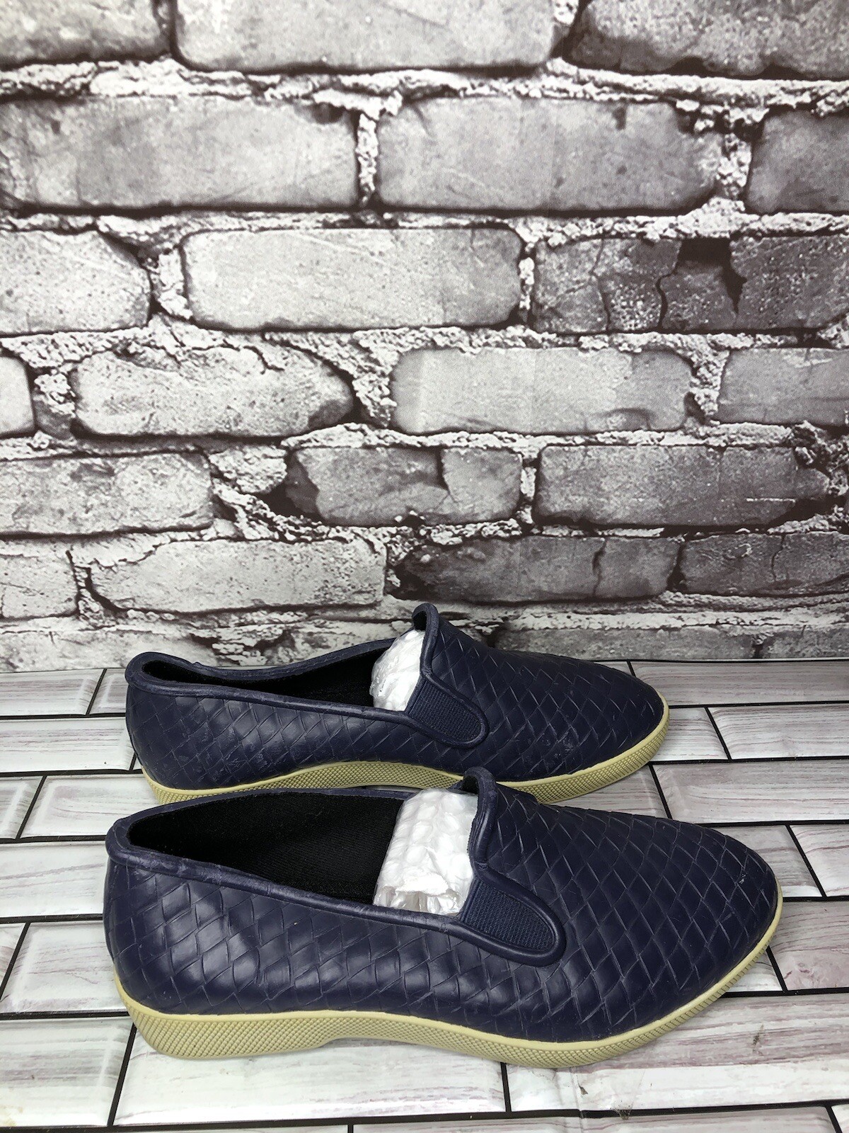 Cougar Blue Woven Leather Waterproof Slip On Casual Shoes Women’s Sz 7M US/38EU