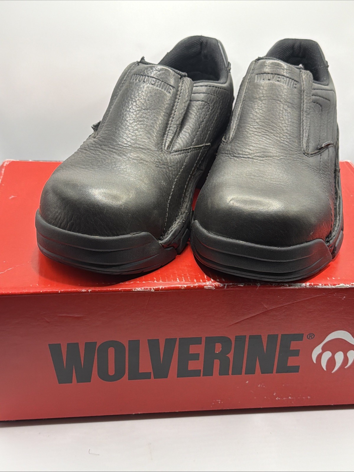 Wolverine Women’s Safety Toe Work Shoe Black Leather Size 8.5W