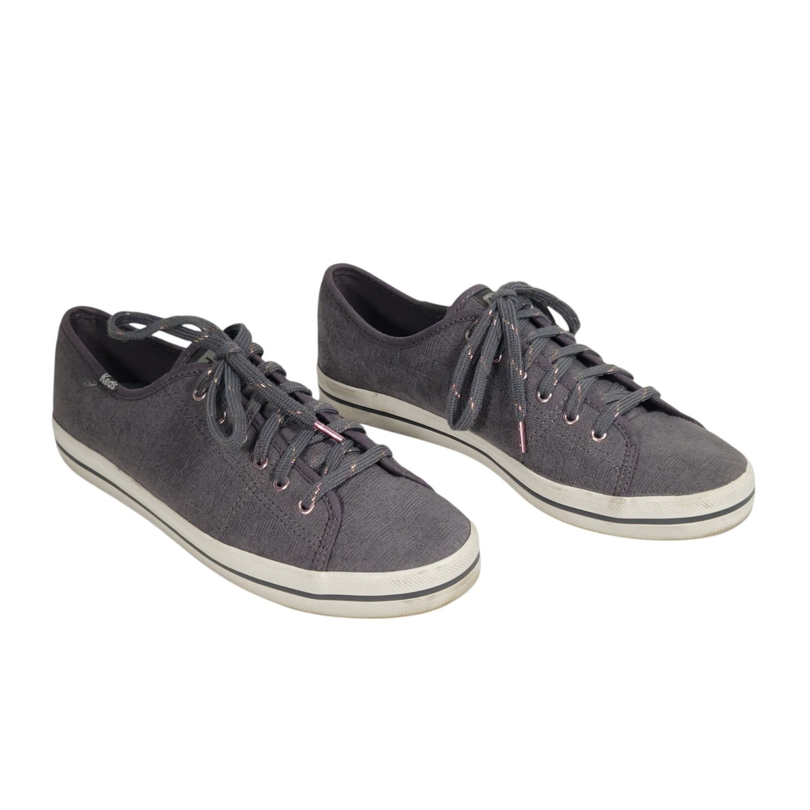 Keds WF61215 Women’s Size 8.5 M Kickstart Geo Jersey Charcoal Gray Casual Shoes