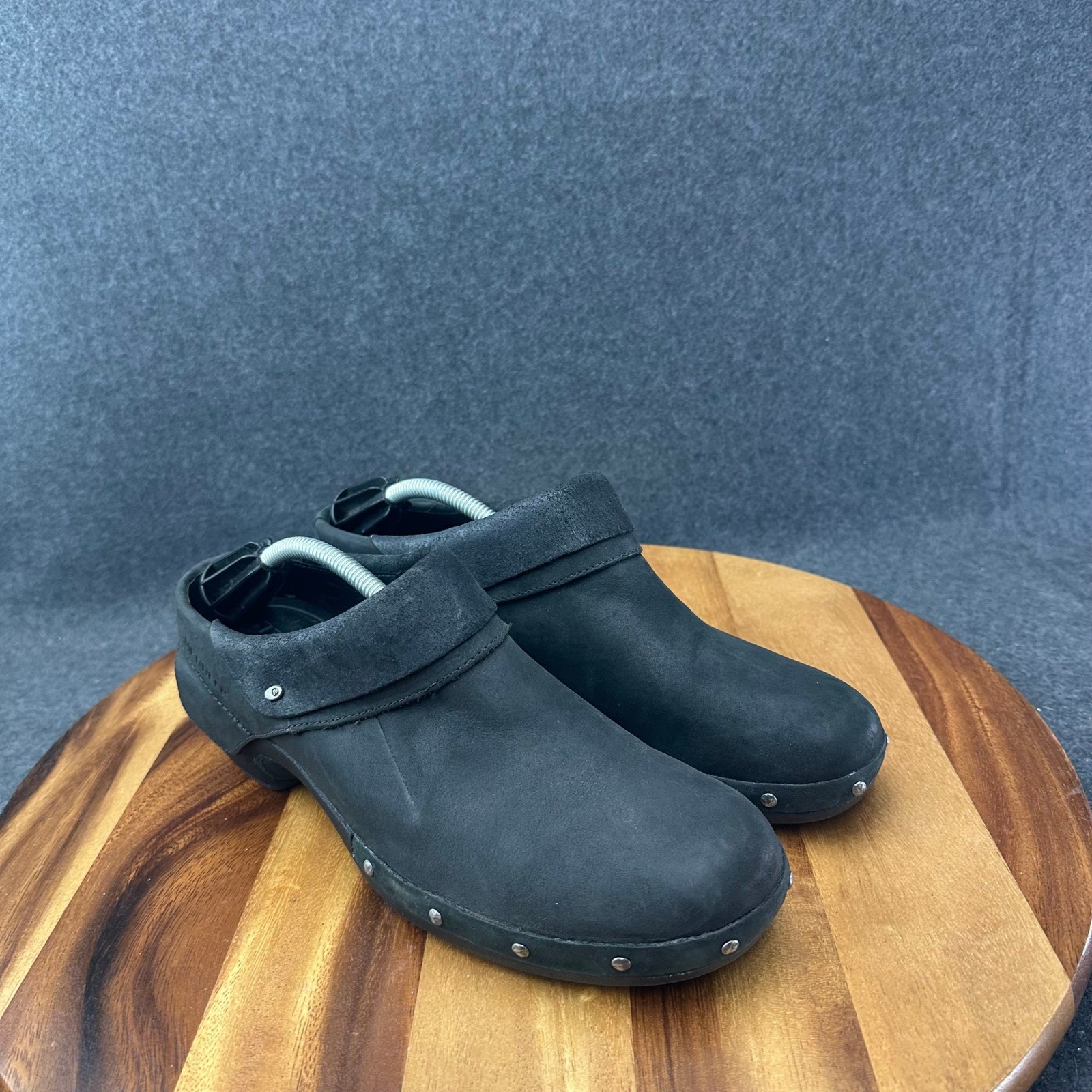 Merrel Shoes Womens 10 Luxe Wrap Casual Slip On Mule Clogs J68660 Black Leather