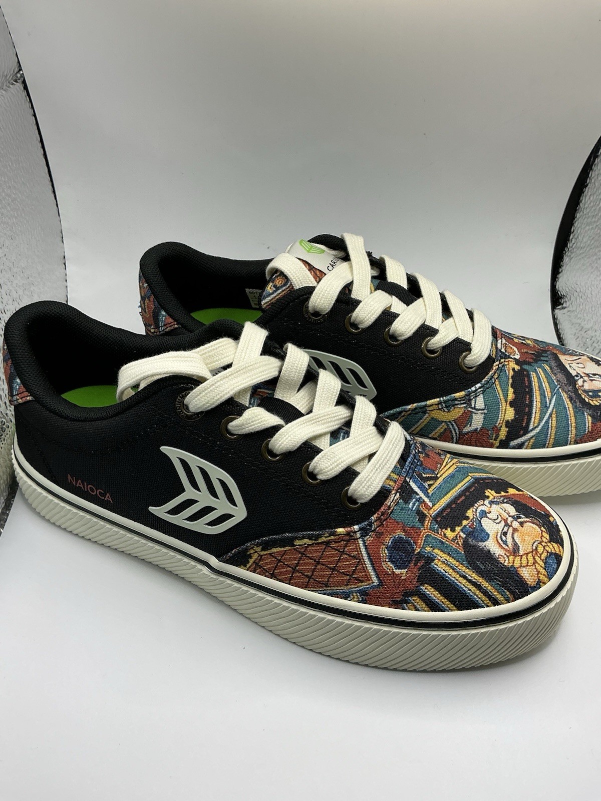 Cariuma Art Edition Hokusai Warrior Print Canvas Sneakers Sz W6.5. M5 Limited Ed