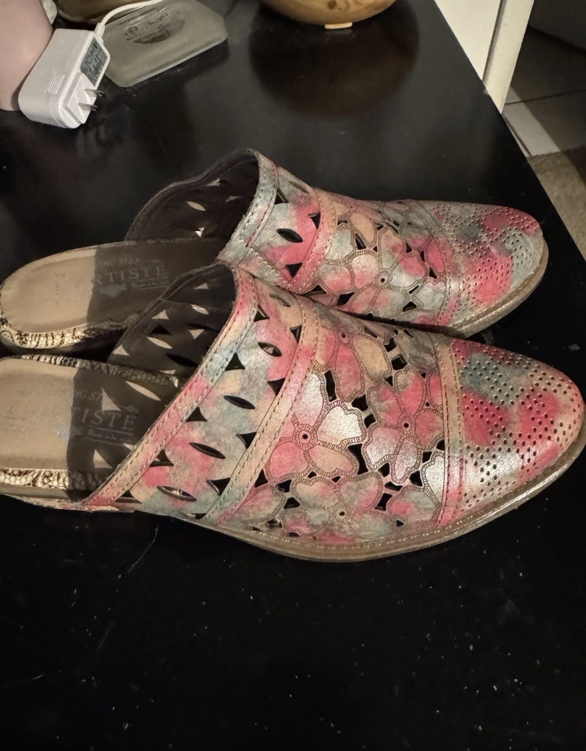 L’Artiste Women’s Rosalinda Mule Multicolor leather Size 42