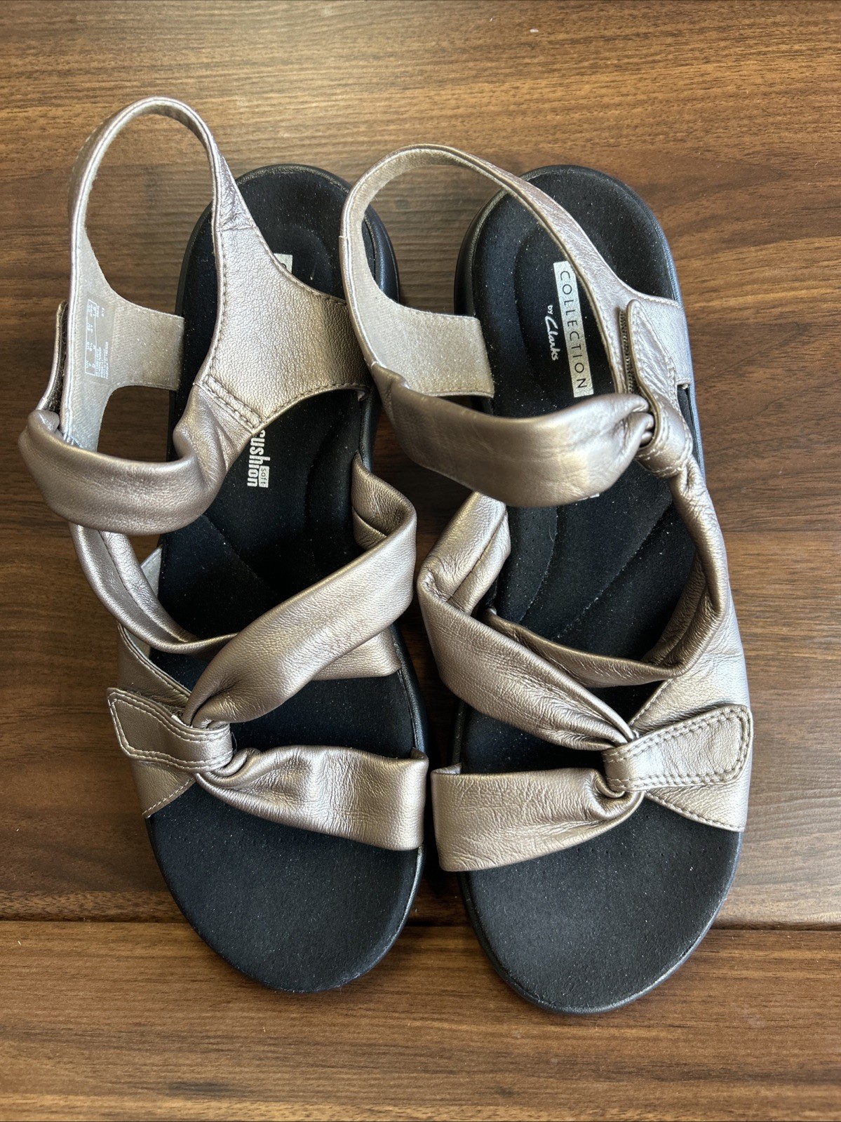 Clark’s, Sandals, Women’s 9.5, Strappy, Walking, Beach, Gold, Black