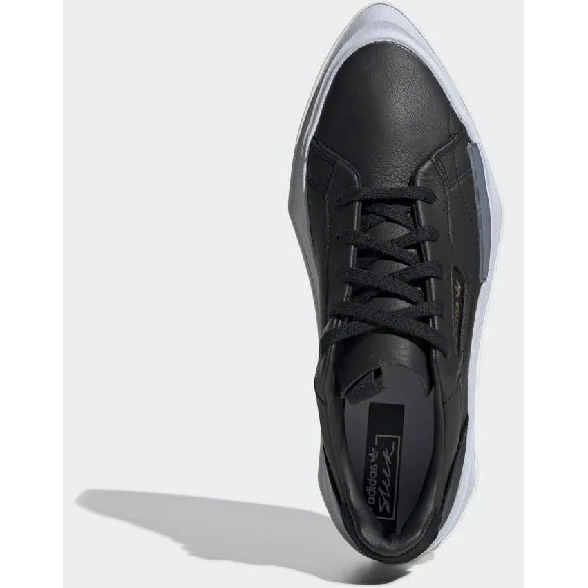 Adidas Sleek Super Platform Sneakers Core Black EE7037 Suede Pony Hair 6
